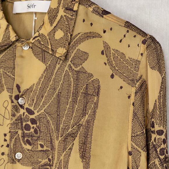 Sefr Men Sense Ommi Embroidery Shirt Omid Embroid Size L (Pre-owned) - Picture 9 of 12